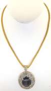 Blindingly Sparkly Huge 50.0CTS Natural Star Ruby & White Sapphire Necklace in Vermeil