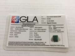 Fabulous 7.75CTS Natural Emerald & White Sapphire Ring in Sterling Silver