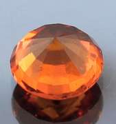 Fiery 3.54ct top color Hessonite Garnet solitaire
