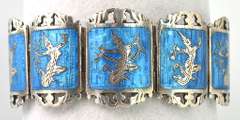 Eye-Catching Enameled Sterling Silver Bracelet