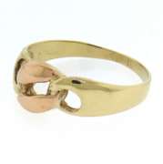 Chic 14kt Tricolor Openwork Link Ring