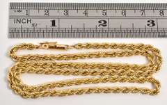 Popular 18" 14k Hollow Rope Necklace