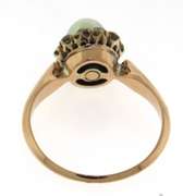 Trendy Yellow Gold Pearl and Diamond Halo Ring