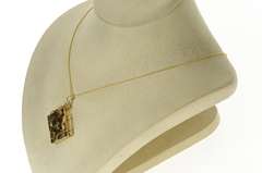 14K Yellow Gold Victorian AR Monogram Photo Locket Charm/Pendant