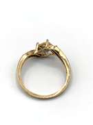 10kt Yellow Gold Round Diamond Cluster Ring