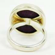 Natural Bi-Color Faceted Sapphire Sterling Ring, Size 6