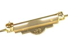 10K Yellow Gold Pegasus Association Football Club Bar Pin/Brooch