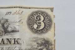$ 3 Columbia Bank Washington DC 1852 Note