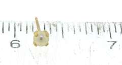 Classic 14kt YG White Faux Pearl Stud Earrings