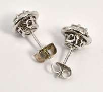 Sophisticated Pavé Diamond Earrings in 14K WG