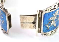 Eye-Catching Enameled Sterling Silver Bracelet