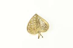 14K Yellow Gold 0.57 Ctw Diamond Classic Heart Love Pendant