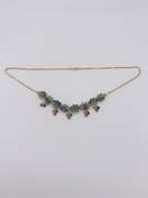 11.0 Carat Ruby, Emerald, & Blue Sapphire Necklace in 14kt