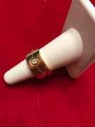 YELLOW GOLD WIDE WEDDING BAND WITH DIAMONDS