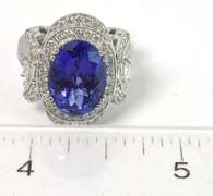 Enchanting Platinum, Tanzanite And Diamond Ring