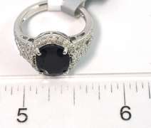 Flashy Sapphire & Diamond Ring in 14KT White Gold