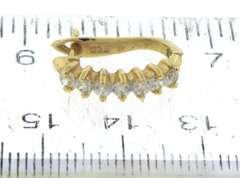 Sterling Silver Half Hoop CZ Earrings