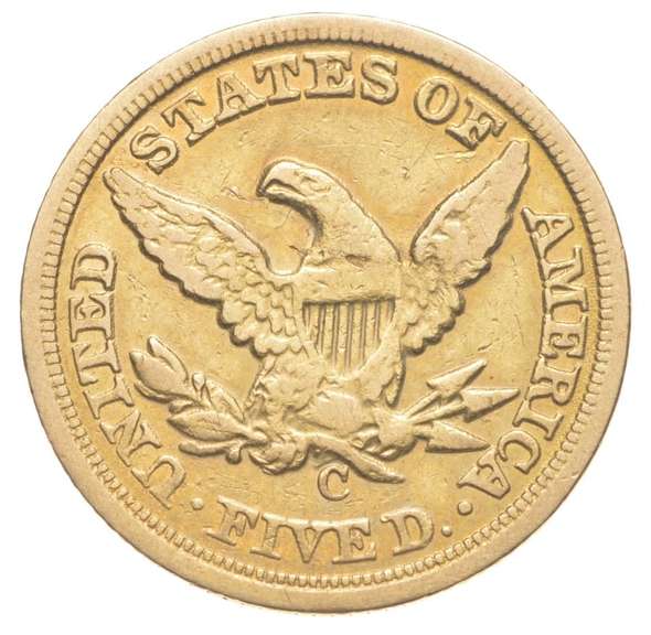 1860-C $5 Liberty Head Gold Half Eagle