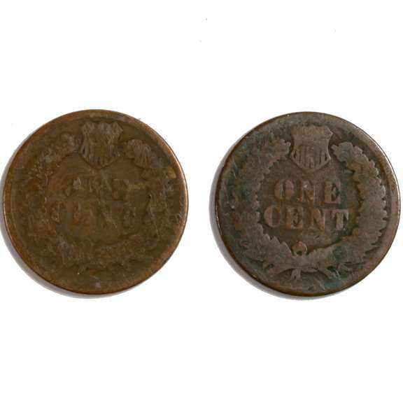 1872 And 1876 Indian Head Cents