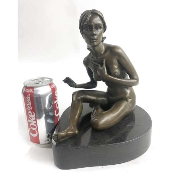 Nude Woman Dancer Bronze Statue