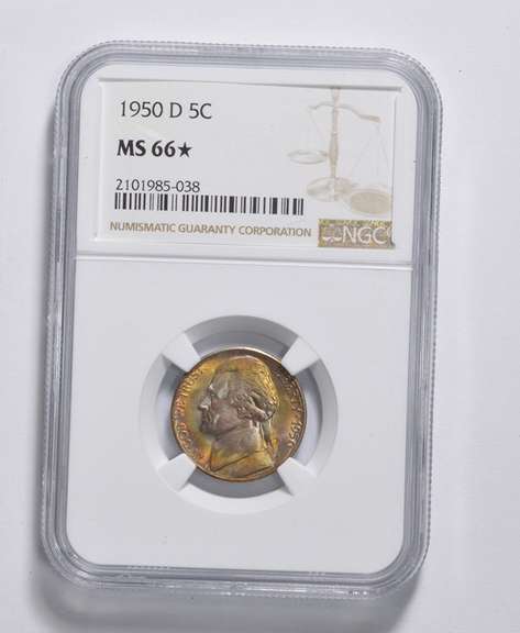 MS66* 1950-D Jefferson Nickel - Graded NGC