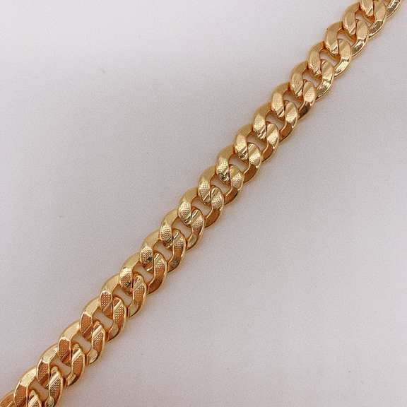 Fancy Italian Made 18kt Gold Plated Greek Key Design Bracelet