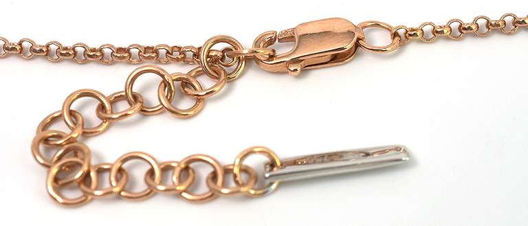 Vintage 0.88CTW Diamond Bead Necklace in 18KT Rose Gold