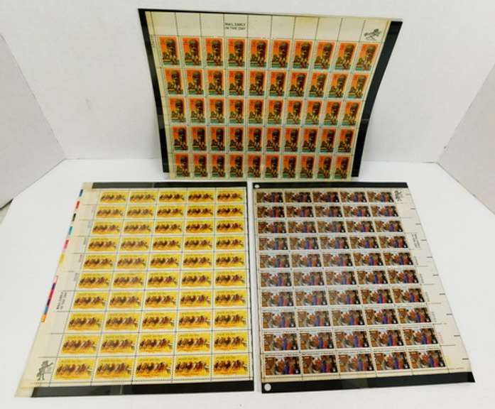 6 Full U.S. Stamp Panel Sheets