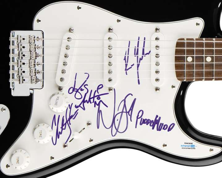 Puddle Of Mudd Autographed Signed Guitar ACOA