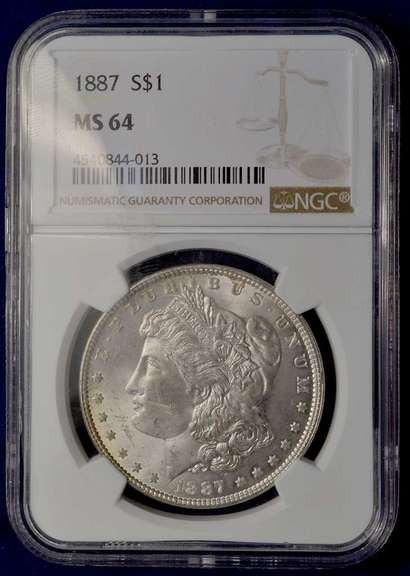 1887 MS64 Morgan $ NGC