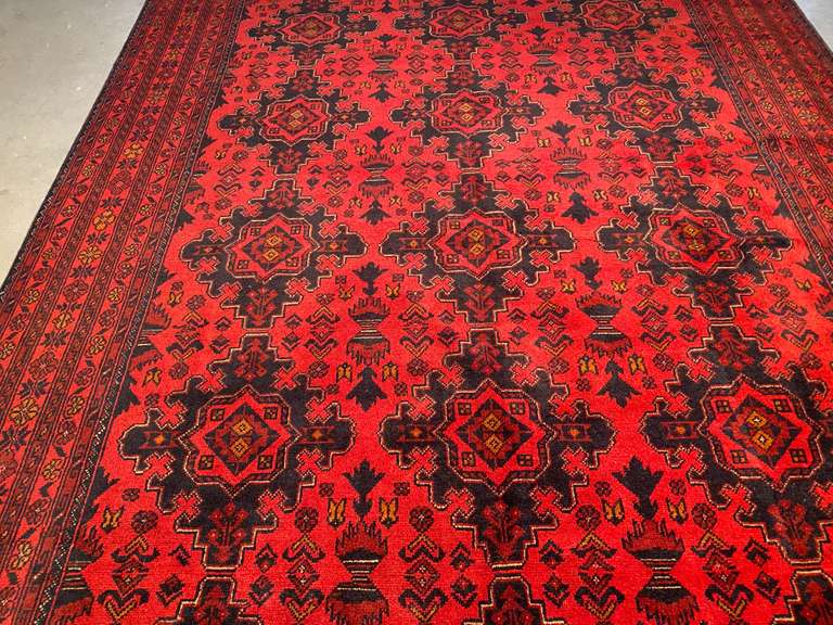 EXQUISITE AFGHAN RUG 6'.7"X9'.9"