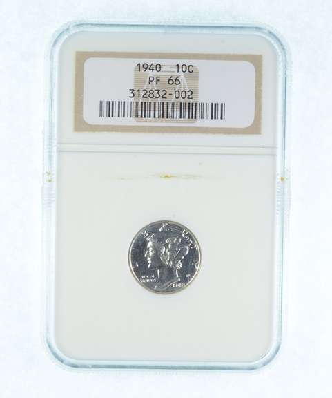 PF66 1940 Mercury Silver Dime - Graded NGC