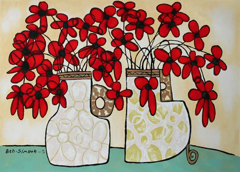 Avi Ben Simhon Red Flowers