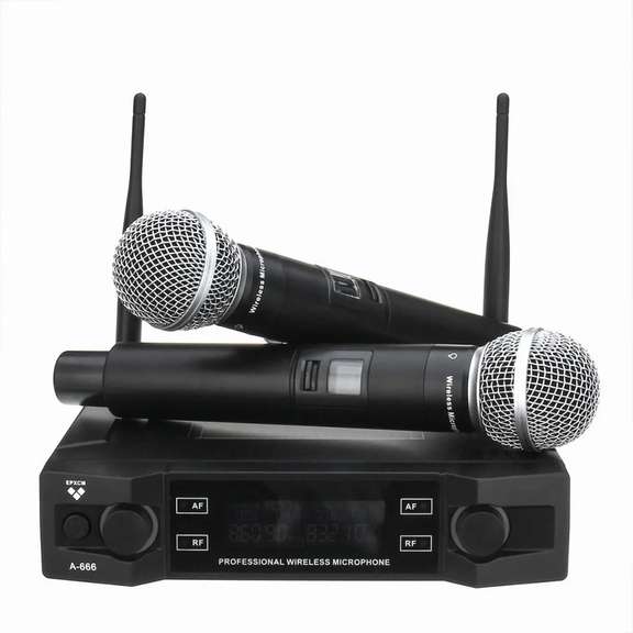 UHF Wireless 2 Channel Handheld Microphone System