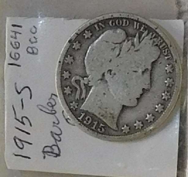 1915-S Barber Half, circ, nice