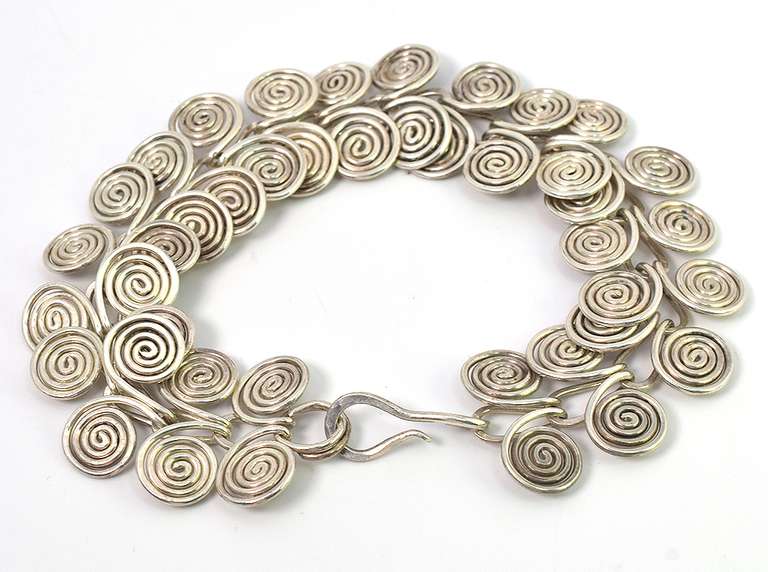 Coiled Decorative-Link Bracelet in Sterling Silver