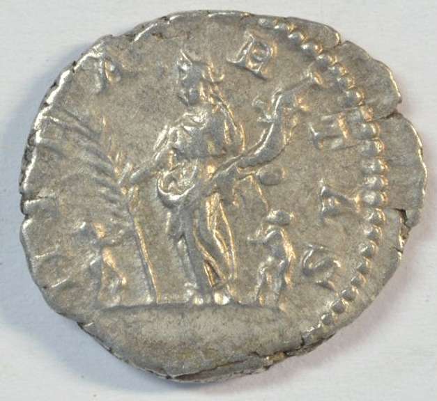 Near Mint Julia Domna Roman Silver Denarius, died 217 AD.