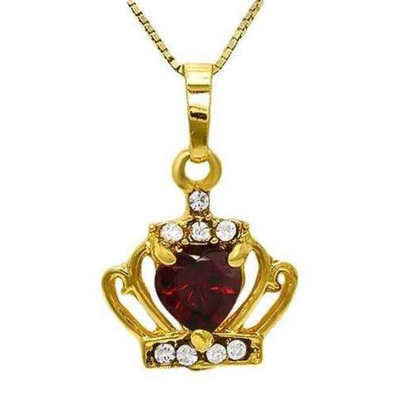 CREATED GARNET & CREATED DIAMOND GERMAN SILVER