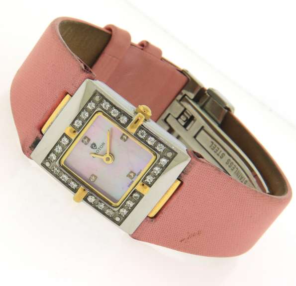 Coroton 2 Tone CZ Bezel Mop Watch