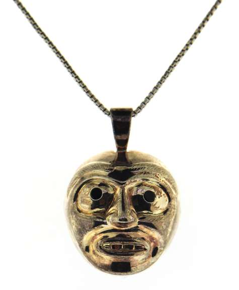 Sterling Silver Face on Chain