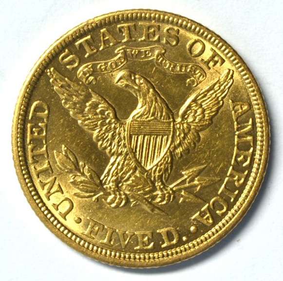 Lustrous BU 1906 US $5 Liberty Gold Piece. Very flashy