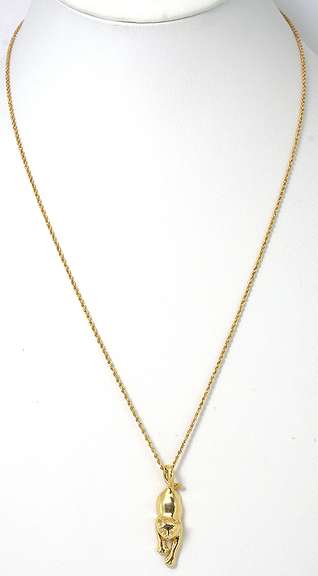Adorable Kitten Pendant in 14KT Yellow Gold