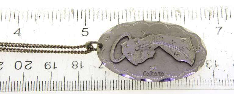 Sterling Silver Oval Pendant on Chain