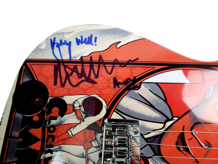 Clockwork Orange Malcolm McDowell Signed Photo Guitar ACOA Witness ITP