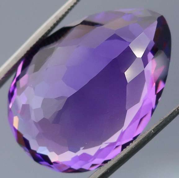 21.54ct pear cut purple created Amethyst