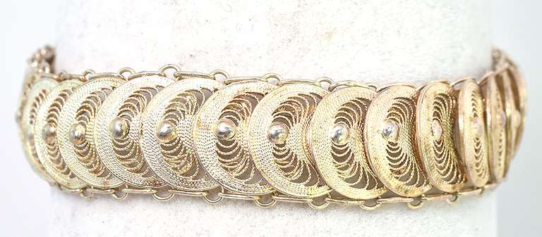 Intriguing Scale-Style Bracelet in Sterling Silver
