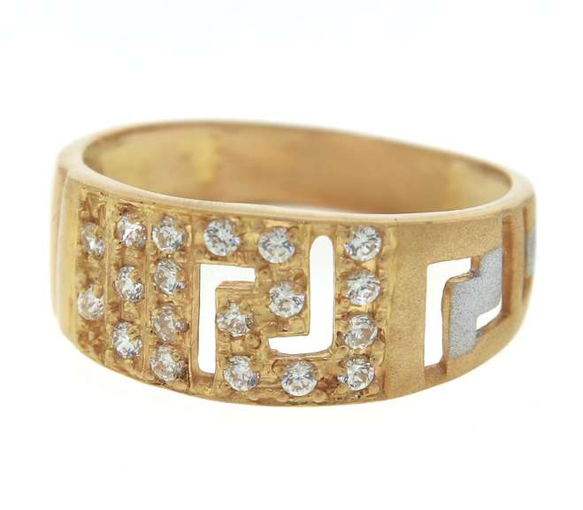Handsome 21kt Greek Key Band