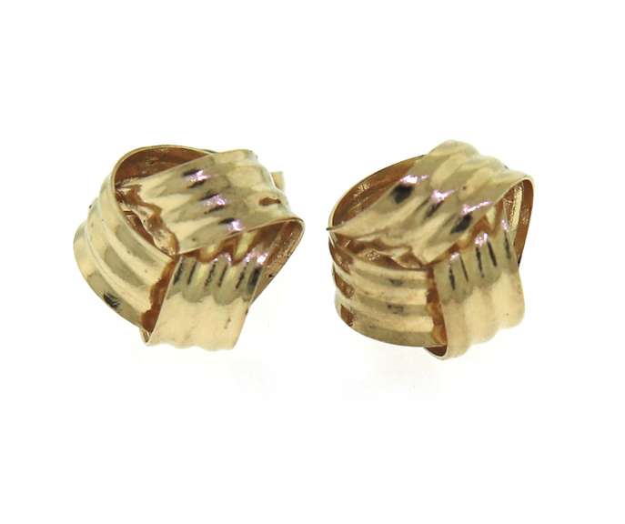 Nice Yellow Gold Knot Earrings