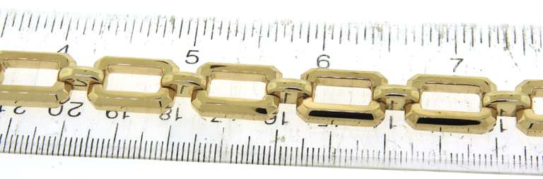 Incredible Yellow Gold Large Oval Link Bracelet