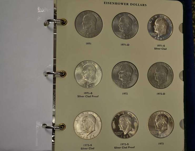 Complete Eisenhower Dollar Littleton Coin Album 1971-1978